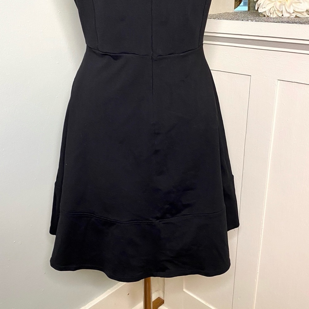 Cynthia Rowley Black V-Neck Fit & Flare Dress Size Large - Picture 7 of 10